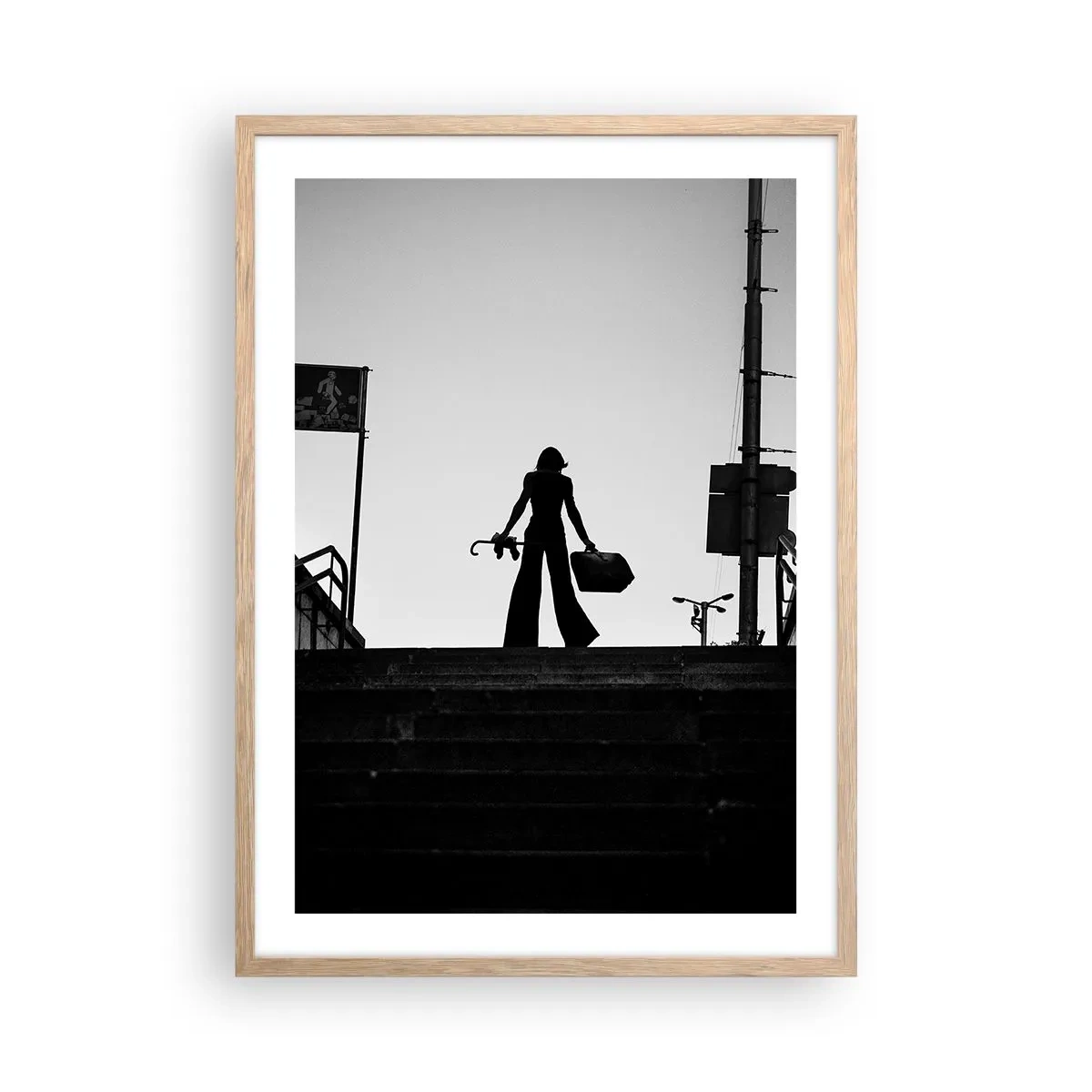 Plakat w ramie jasny dąb - Miejska wędrówka - 50x70 cm