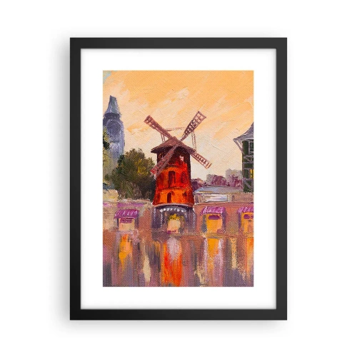 Plakat w czarnej ramie - Paryskie ikony – Moulin Rouge - 30x40 cm