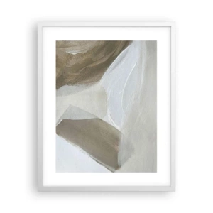 Plakat w białej ramie - Fala bieli - 40x50 cm
