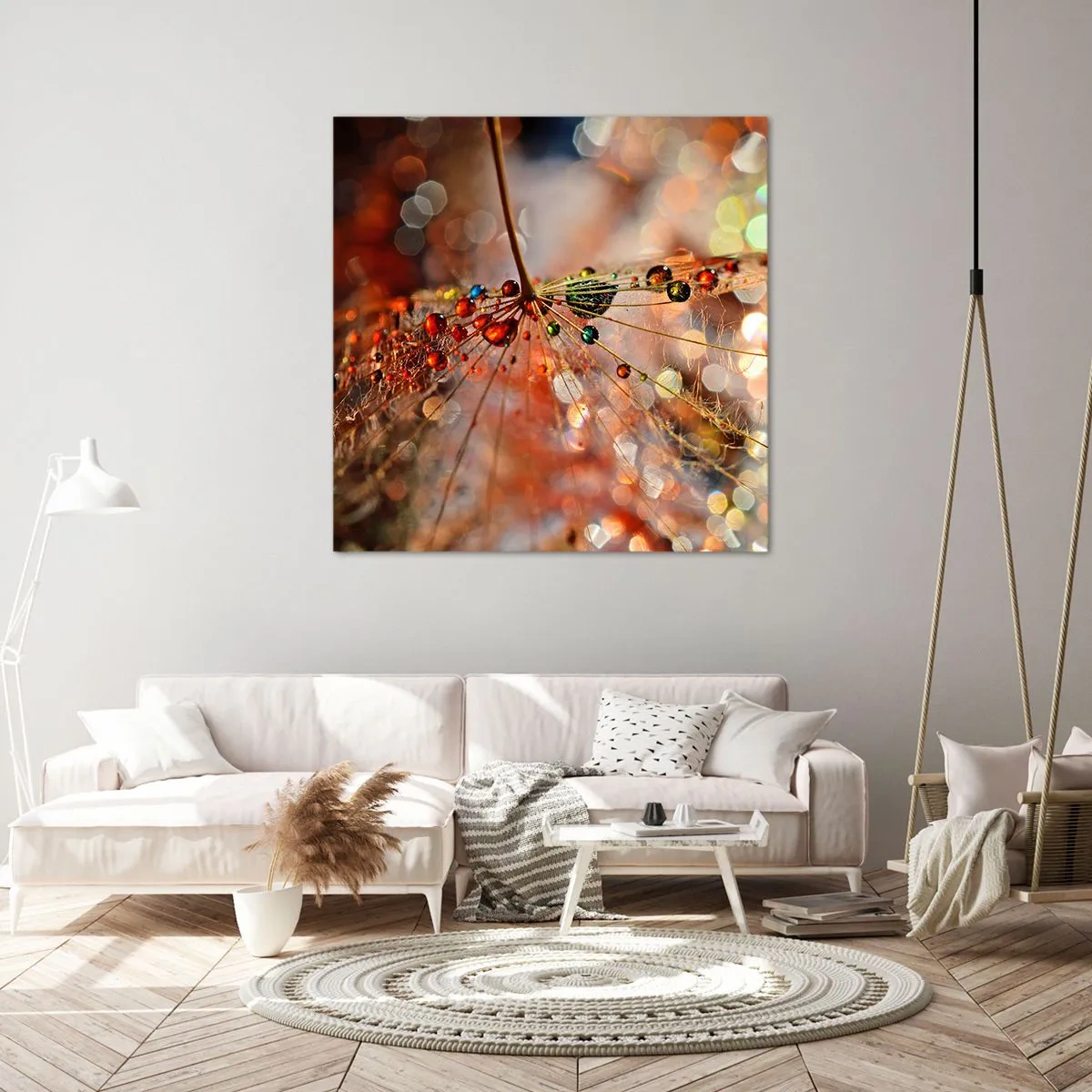 Obraz na płótnie - Nanizane na pajęczą nić - 40x40 cm