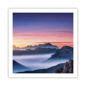 Plakat - Nad dolinami - 60x60 cm