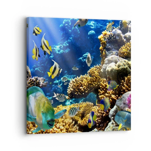 Obraz na płótnie - Duży ruch na wakacyjnym szlaku - 30x30 cm