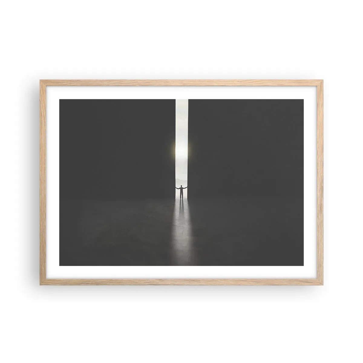 Plakat w ramie jasny dąb - Krok do jasnej przyszłości - 70x50 cm