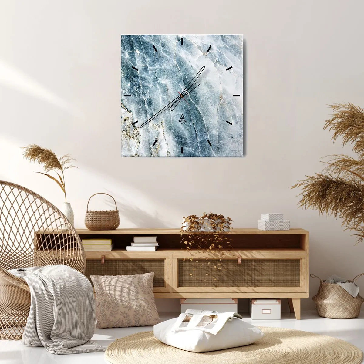 Zegar ścienny - Lodowy świat - 40x40 cm