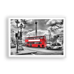Plakat w białej ramie - Prawdziwy krwioobieg miasta - 100x70 cm