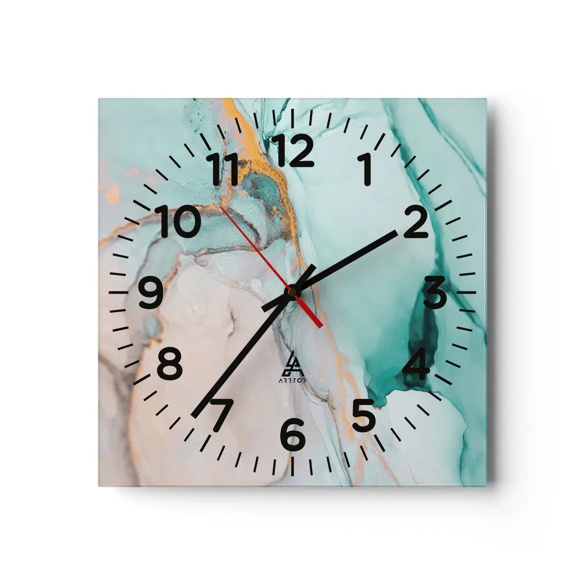 Zegar ścienny - Taniec kształtów i barw - 30x30 cm