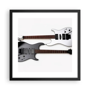 Plakat w czarnej ramie - Harmonia kształtów - 40x40 cm