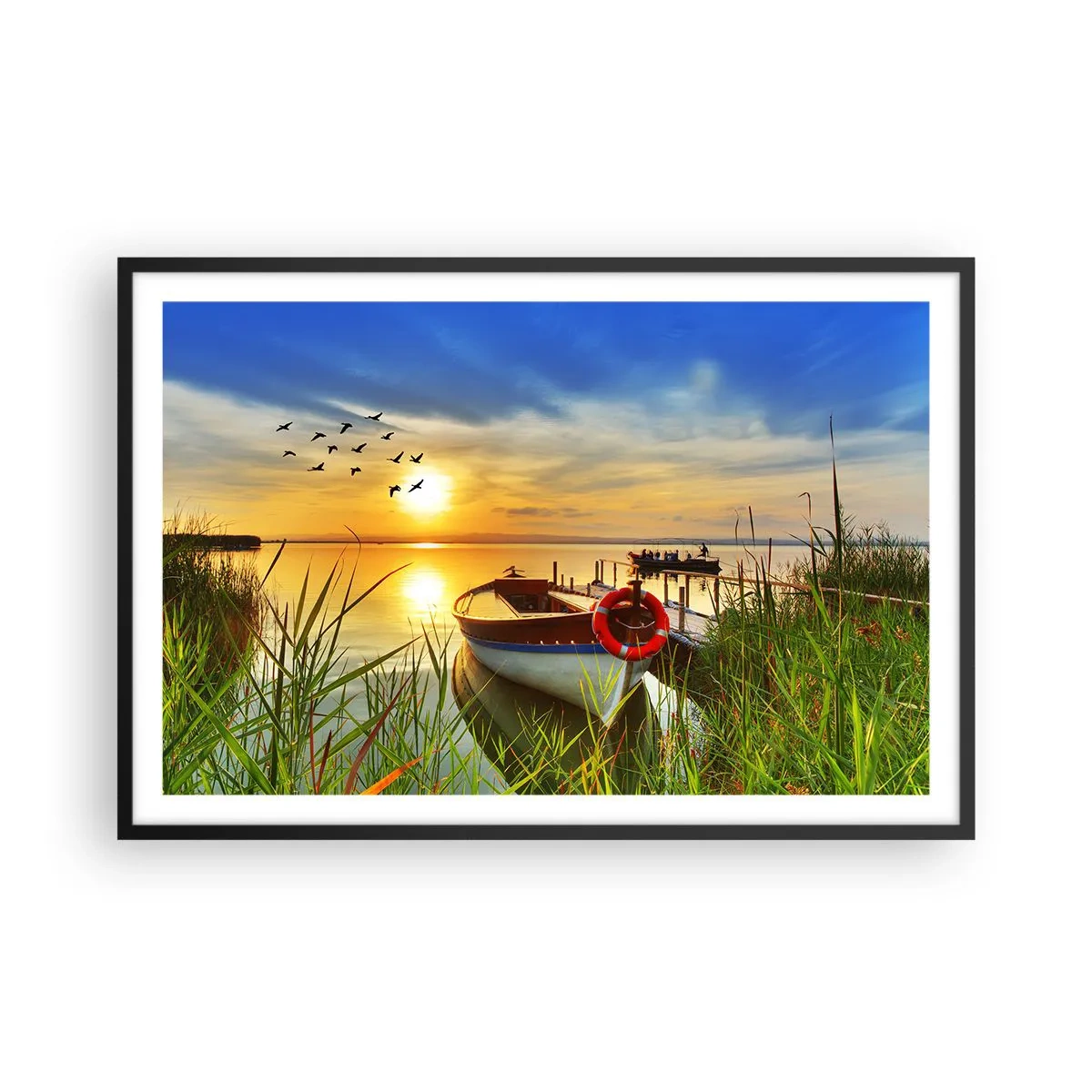 Plakat w czarnej ramie - Kormorany odlatują już - 91x61 cm