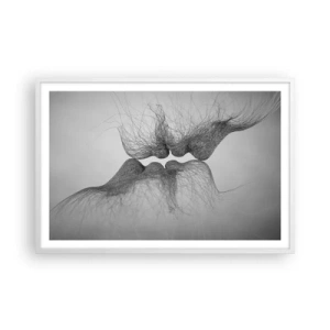 Plakat w białej ramie - Pocałunek wiatru - 91x61 cm