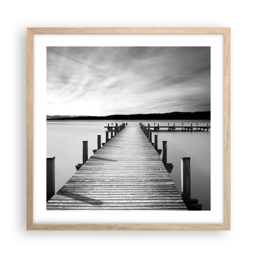 Plakat w ramie jasny dąb - U wodopoju – spokoju - 50x50 cm