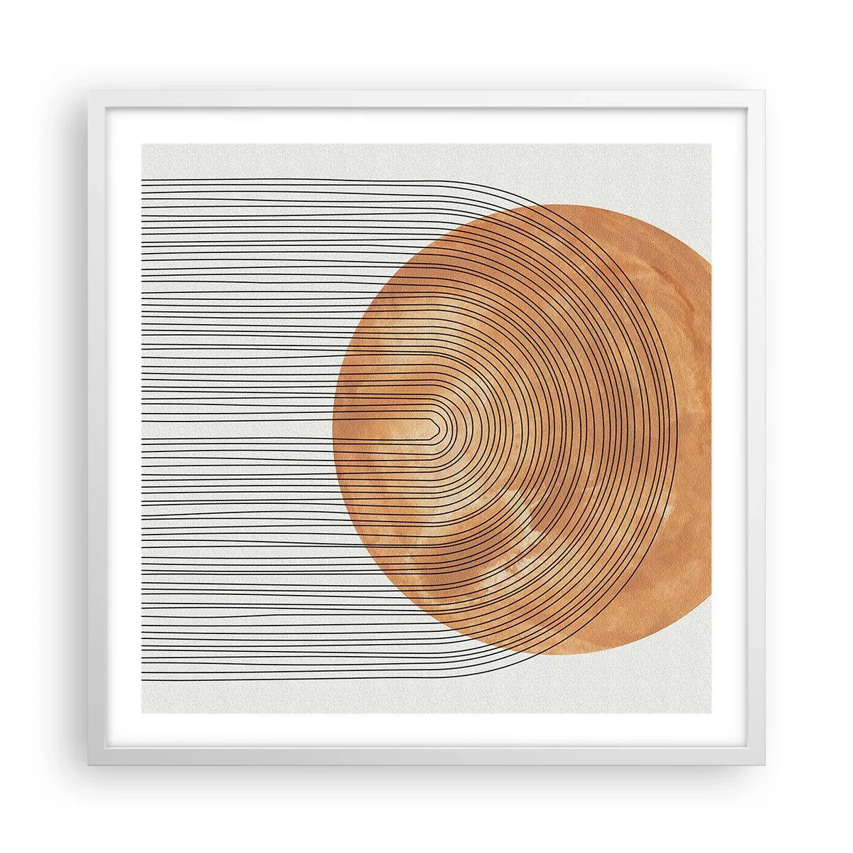 Plakat w białej ramie - Kompozycja słoneczna - 60x60 cm