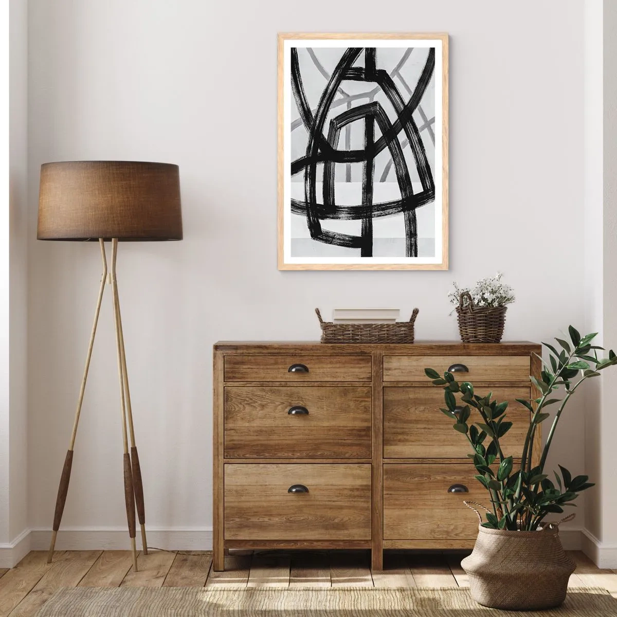 Plakat w ramie jasny dąb - Budowanie głębi - 40x50 cm