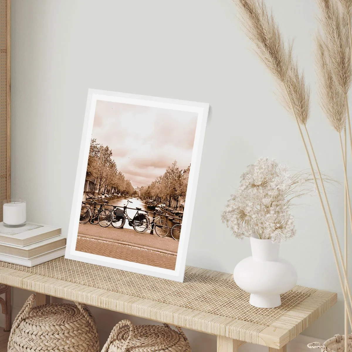 Plakat w białej ramie - Holenderskie klimaty - 61x91 cm