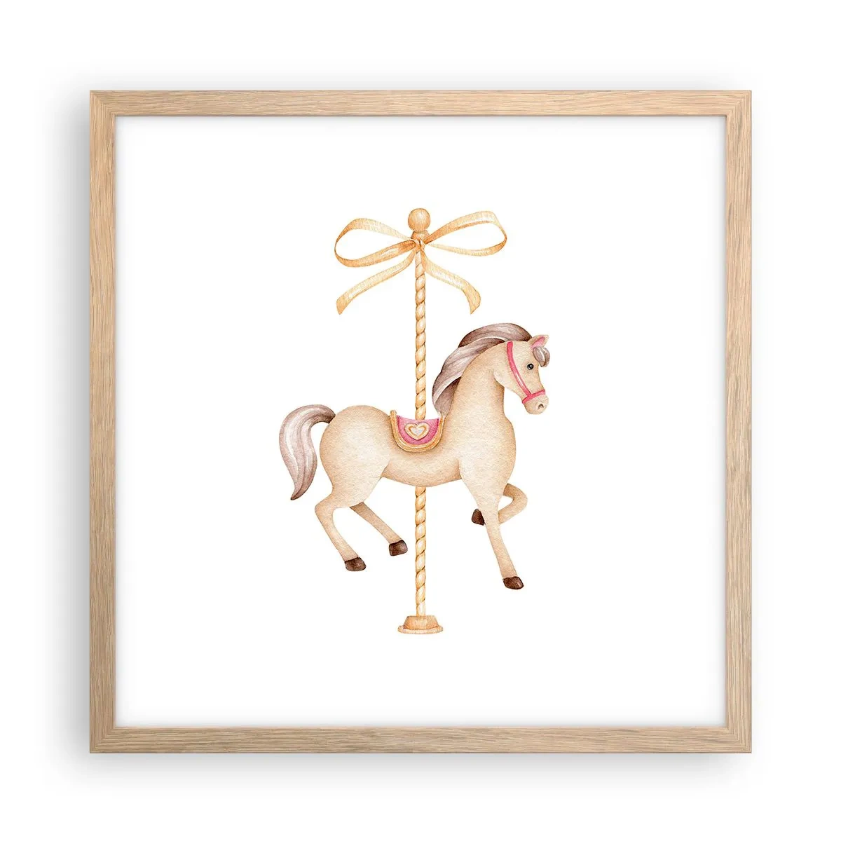 Plakat w ramie jasny dąb - Wdzięcznym kłusem - 40x40 cm
