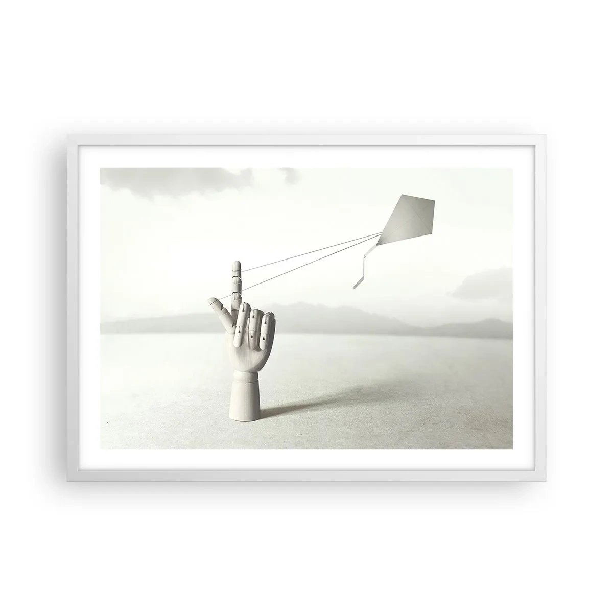 Plakat w białej ramie - Próba sił - 70x50 cm