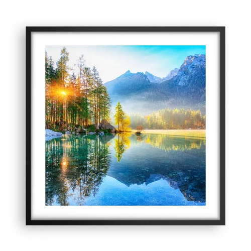 Plakat w czarnej ramie - Majestat i słodycz - 50x50 cm