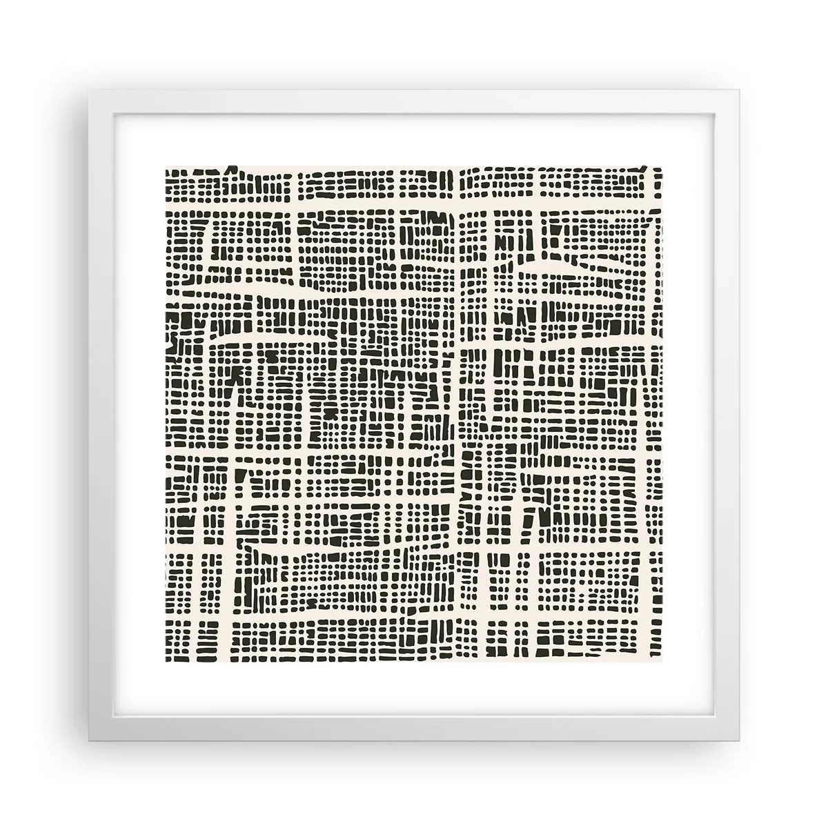 Plakat w białej ramie - Kompozycja utkana - 40x40 cm