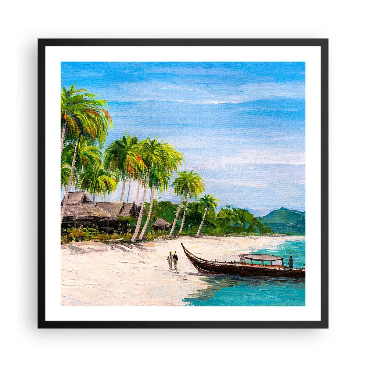 Plakat w czarnej ramie - Egzotyczny sen - 60x60 cm