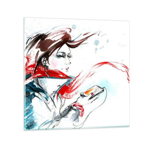 Obraz na szkle - Coś we mnie gra - 70x70 cm