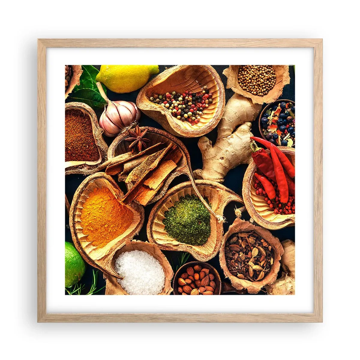 Plakat w ramie jasny dąb - Bierz, co chcesz - 50x50 cm