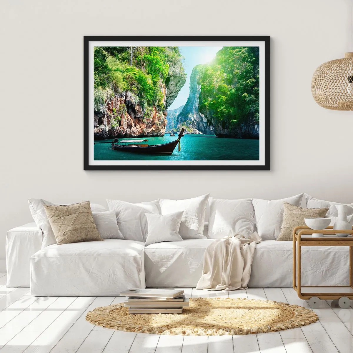 Plakat w czarnej ramie - Zaproszenie do egzotycznej podróży - 40x30 cm