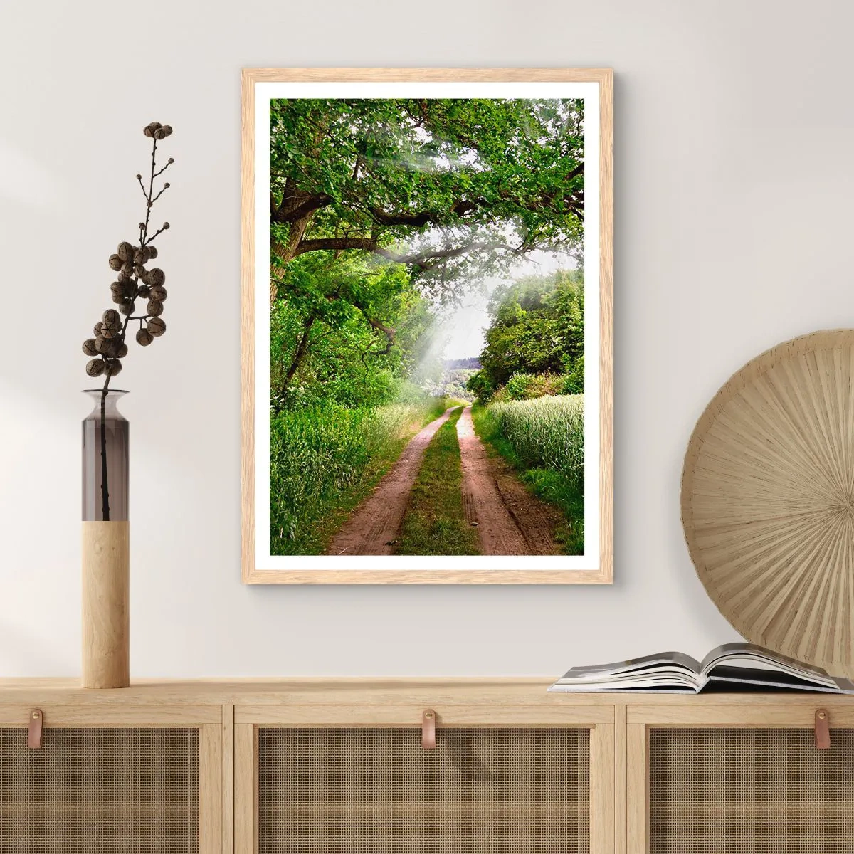 Plakat w ramie jasny dąb - Et in Arcadia ego - 40x50 cm