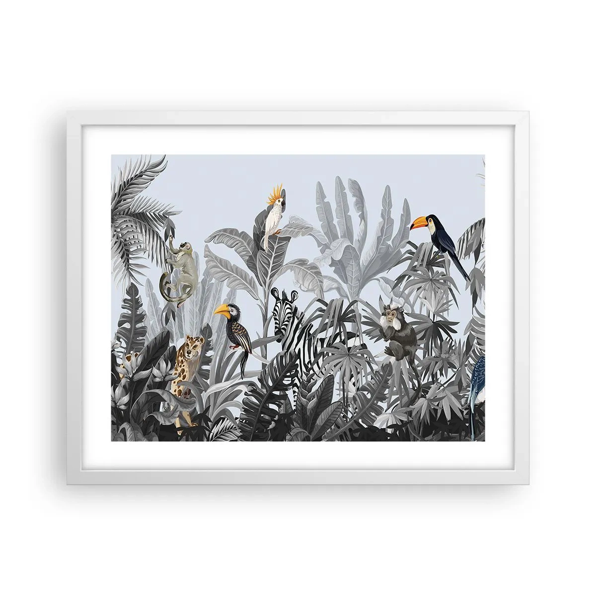 Plakat w białej ramie - Afrykańska bajka - 50x40 cm