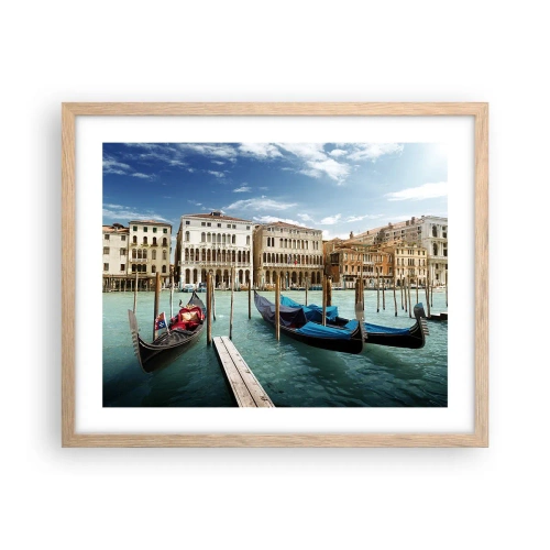 Plakat w ramie jasny dąb - Pałace w błękicie - 50x40 cm