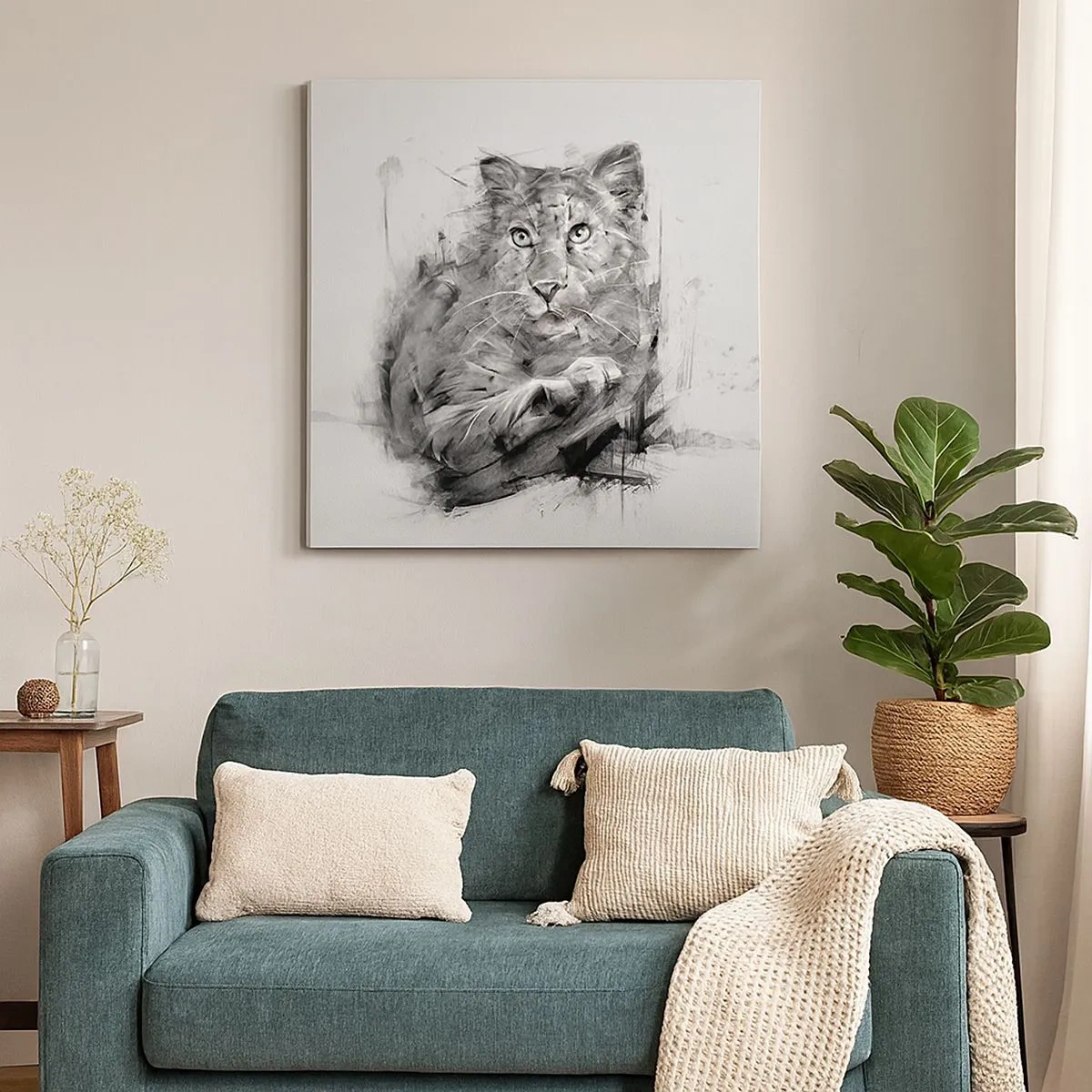 Obraz na płótnie - Tak, słucham uważnie - 30x30 cm