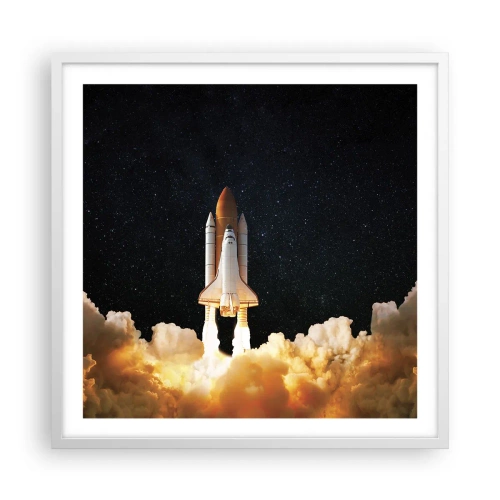 Plakat w białej ramie - Ad astra! - 60x60 cm