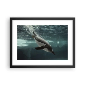 Plakat w czarnej ramie - Witaj w moim świecie - 40x30 cm