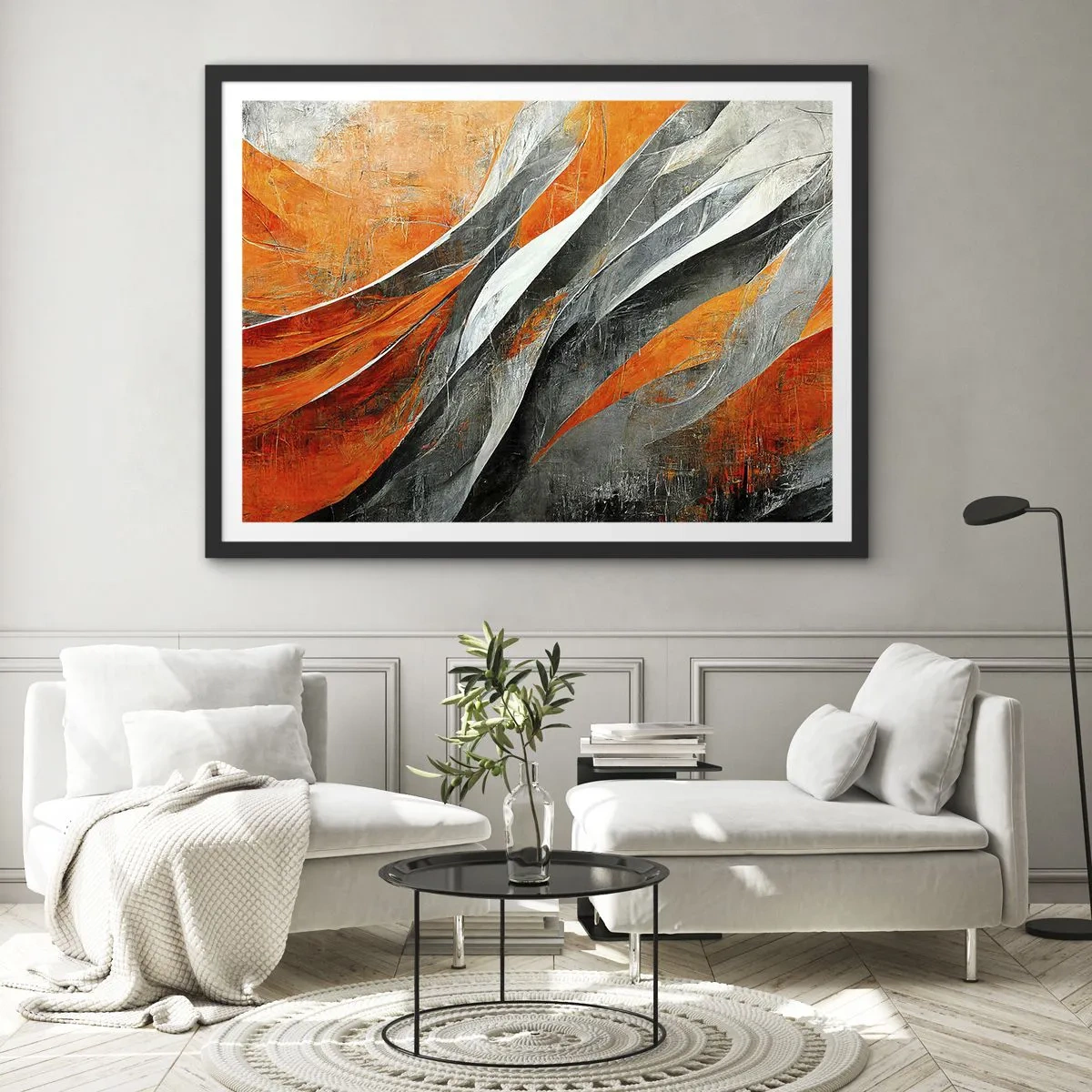 Plakat w czarnej ramie - Żar i chłód - 50x40 cm