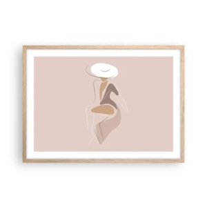 Plakat w ramie jasny dąb - Damą być - 70x50 cm