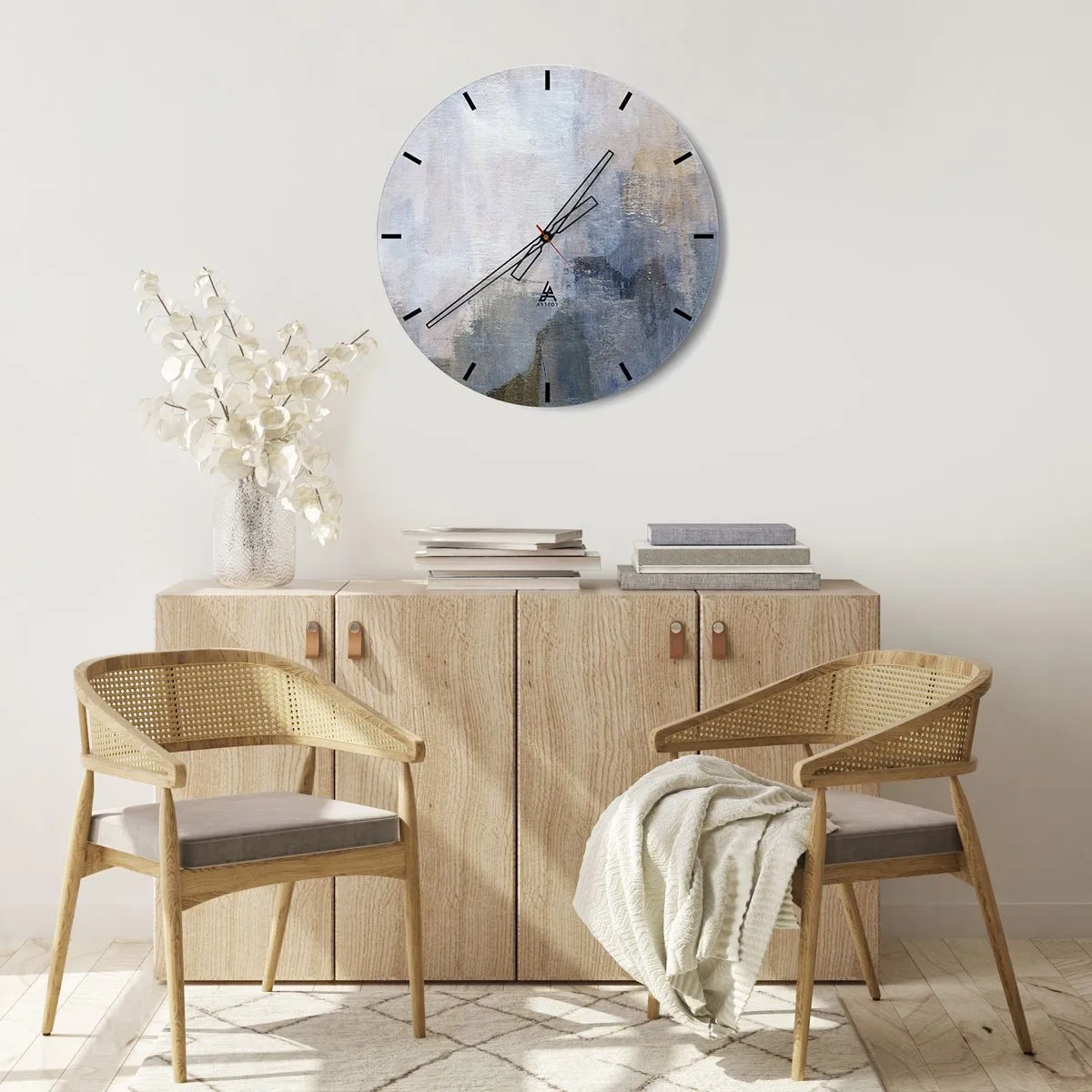 Zegar ścienny - Tony i akordy barw - 40x40 cm