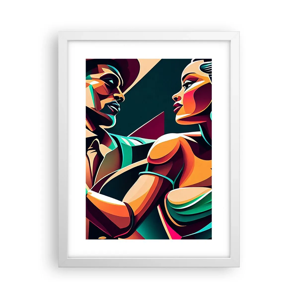 Plakat w białej ramie - W rytmie serca - 30x40 cm