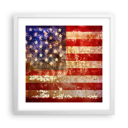 Plakat w białej ramie - Chwała nie przemija - 40x40 cm