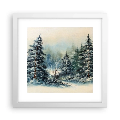 Plakat w białej ramie - Gotowe do Świąt - 30x30 cm