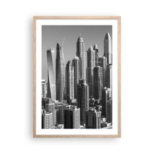 Plakat w ramie jasny dąb - Miasto nad pustynią - 50x70 cm