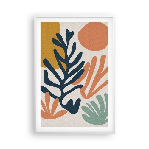 Plakat w białej ramie - Koralowe morza - 61x91 cm