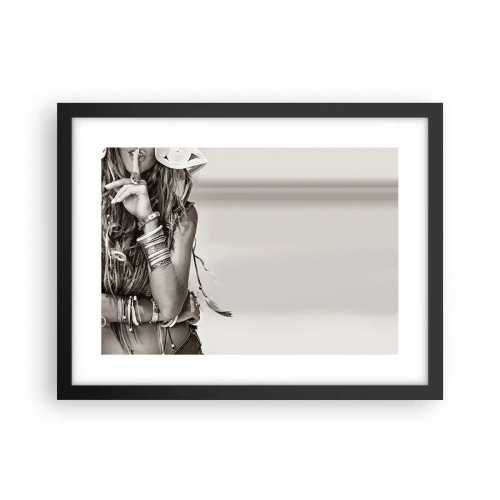 Plakat w czarnej ramie - Jak to dziewczyna - 40x30 cm