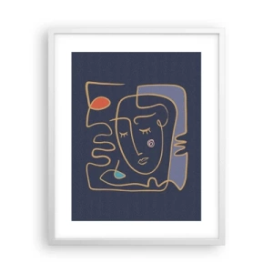 Plakat w białej ramie - W zamyśleniu - 40x50 cm