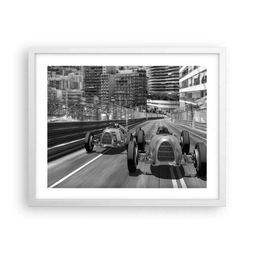 Plakat w białej ramie - Dawno temu w Monte Carlo - 50x40 cm
