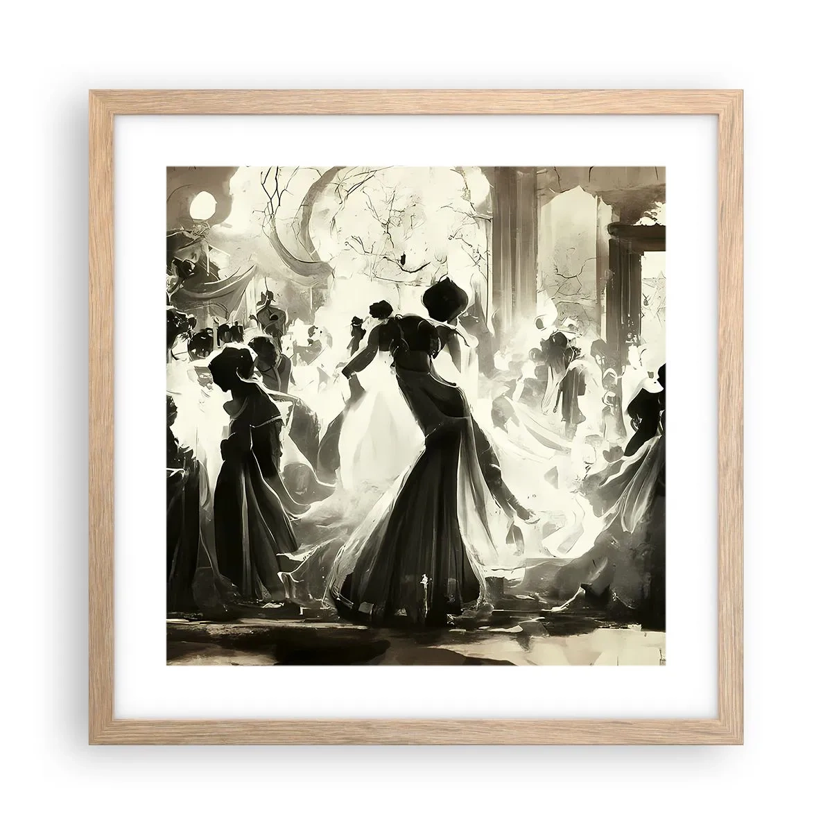 Plakat w ramie jasny dąb - Wielka maskarada - 40x40 cm