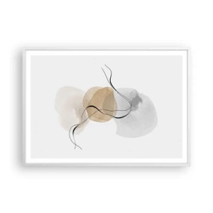 Plakat w białej ramie - Powietrzne paciorki - 100x70 cm