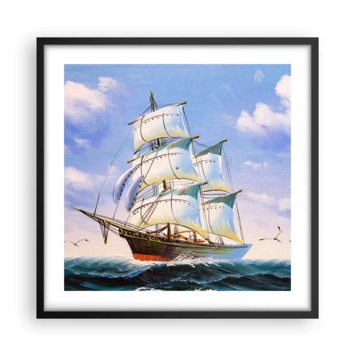 Plakat w czarnej ramie - Dumnie z wiatrem - 50x50 cm