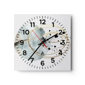 Zegar ścienny - W objęciach przestrzeni - 40x40 cm