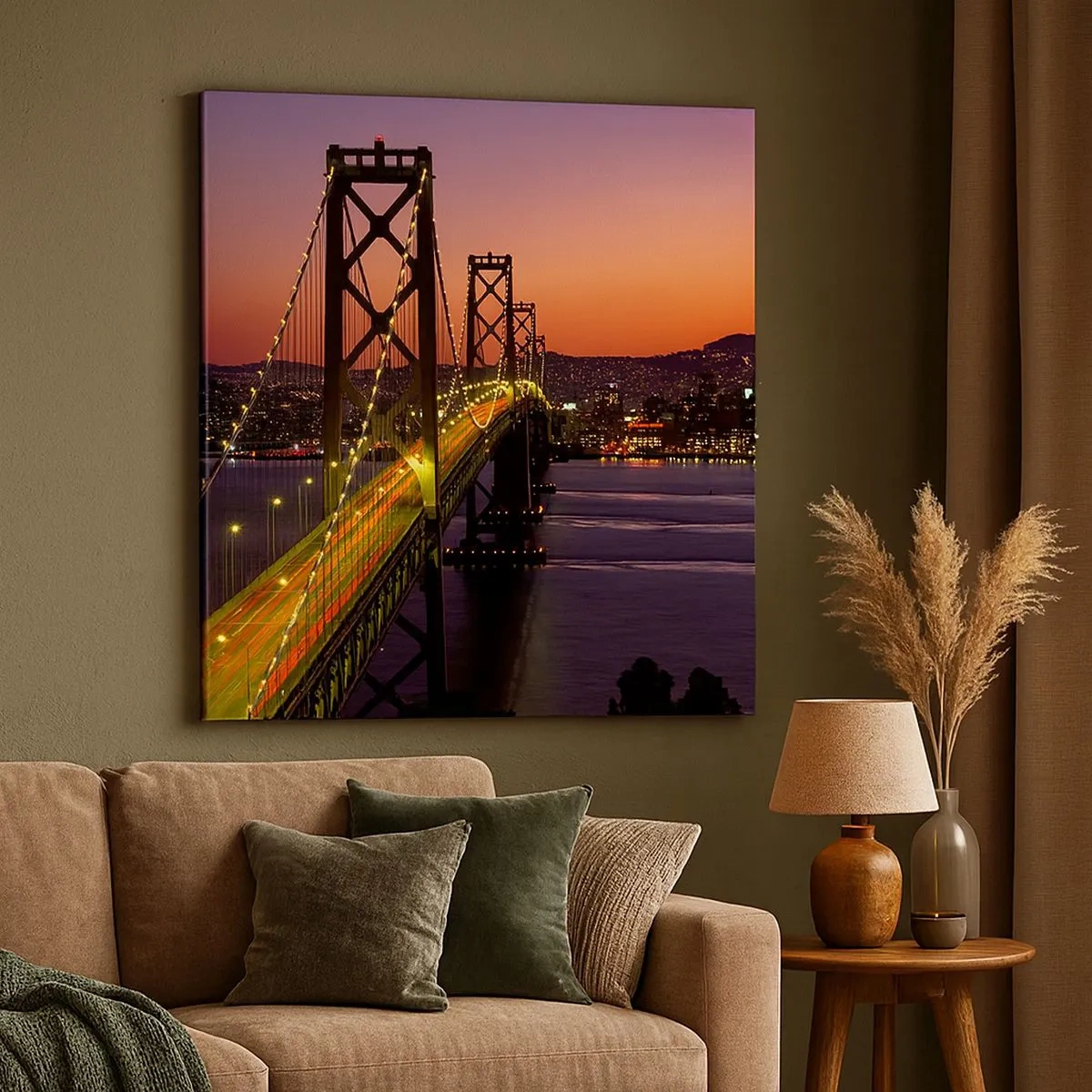 Obraz na płótnie - Wieczór we fiolecie - 30x30 cm