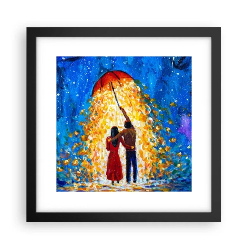 Plakat w czarnej ramie - Magia deszczowego wieczoru? - 30x30 cm