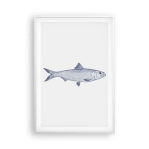 Plakat w białej ramie - Pozdrowienia z północnych mórz - 61x91 cm