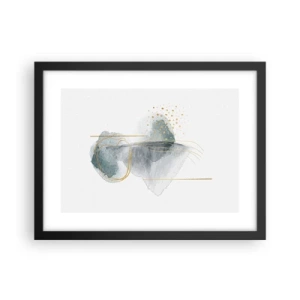 Plakat w czarnej ramie - O związkach szarości i złota - 40x30 cm